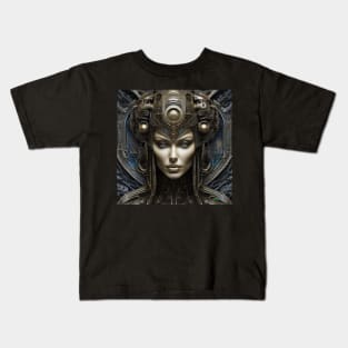 Alien Cyborg Goddess  - Dark Fantasy Dreams 21 Kids T-Shirt